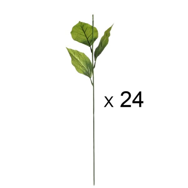TALLOS HOJAS ARTIFICIALES HORTENISA SIN FLOR 24PCS - Imagen 1
