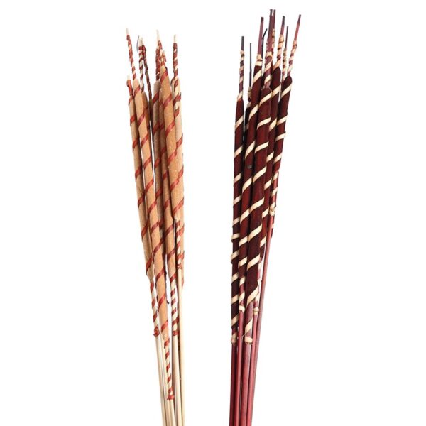 S520.02_0 REED SPADIX BROWN WITH RAFFIA SPIRAL 10UD 62CM - Imagen 1