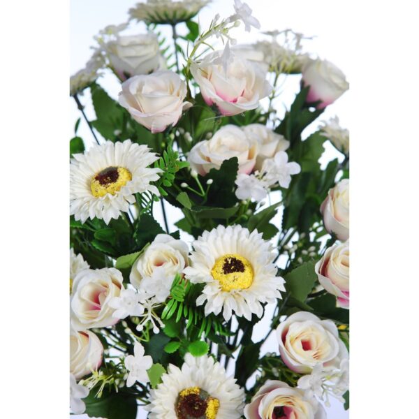 RAMO ROSAS Y GERBERAS ARTIFICIAL 46CM - Imagen 2