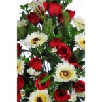 RAMO ROSAS Y GERBERAS ARTIFICIAL 46CM - Imagen 4