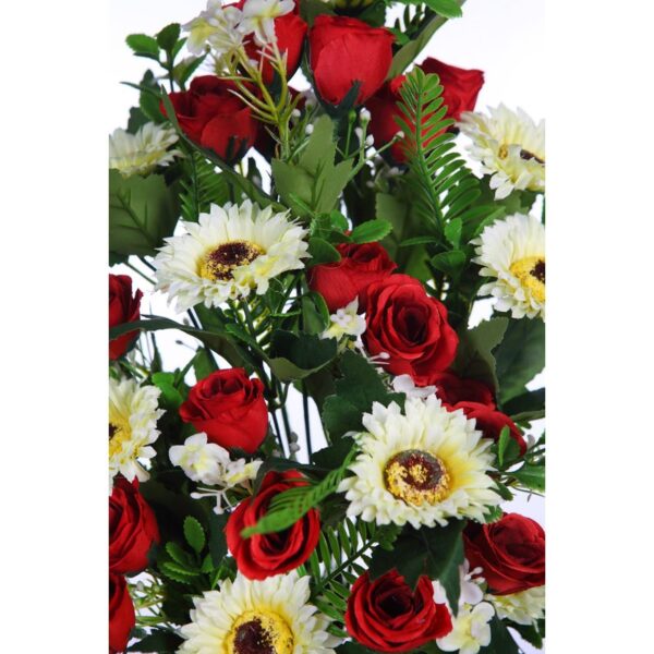 RAMO ROSAS Y GERBERAS ARTIFICIAL 46CM - Imagen 4