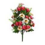 RAMO ROSAS Y GERBERAS ARTIFICIAL 46CM - Imagen 5