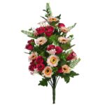 RAMO ROSAS Y GERBERAS ARTIFICIAL 46CM - Imagen 7