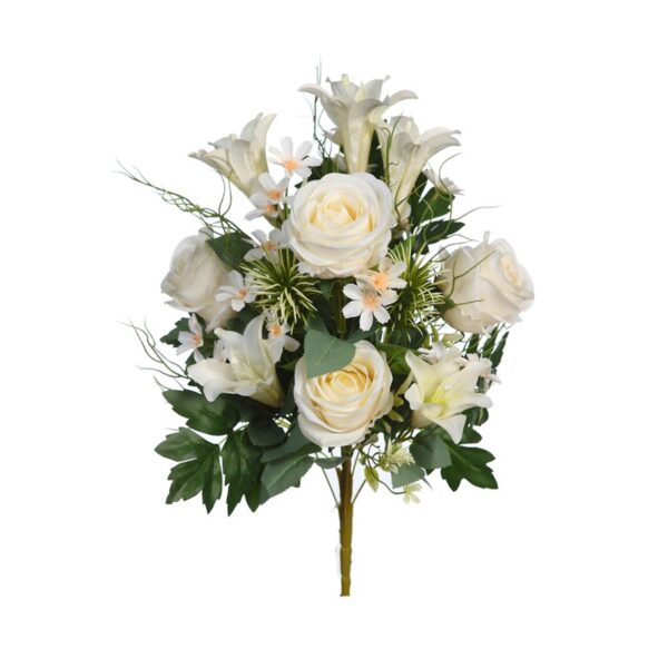 RAMO ROSAS Y LILYS ARTIFICIAL 52CM - Imagen 1
