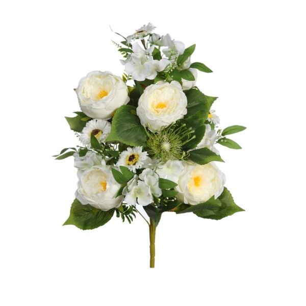 RAMO PEONIAS Y GERBERAS ARTIFICIALES 54CM - Imagen 1