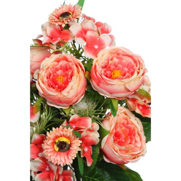 RAMO PEONIAS Y GERBERAS ARTIFICIALES 54CM - Imagen 4