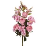 RAMO ROSAS Y HORTENSIAS ARTIFICIAL 47CM - Imagen 3