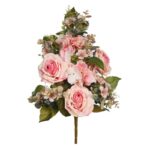 RAMO ROSAS Y EUCALIPTO ARTIFICIAL 55CM - Imagen 3