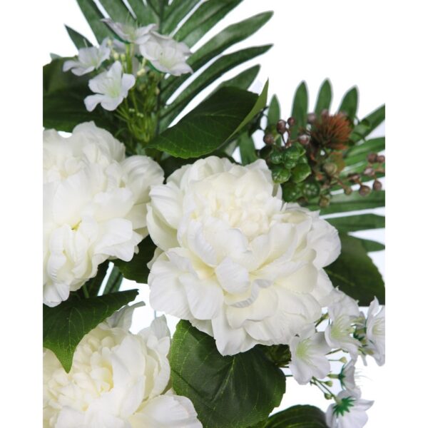 RAMO DE UNA CARA PEONIAS ARTIFICIAL 55CM - Imagen 2