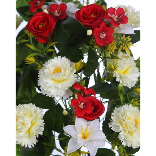 RAMO DE UNA CARA CLAVEL Y LILY ARITIFICIAL  50CM - Imagen 4