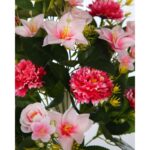 RAMO DE UNA CARA CLAVEL Y LILY ARITIFICIAL  50CM - Imagen 8