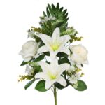 RAMO LILIS Y PEONIAS ARTIFICIAL 55CM