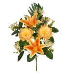 RAMO LILIS Y PEONIAS ARTIFICIAL 55CM - Imagen 3