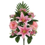 RAMO LILIS Y PEONIAS ARTIFICIAL 55CM - Imagen 7