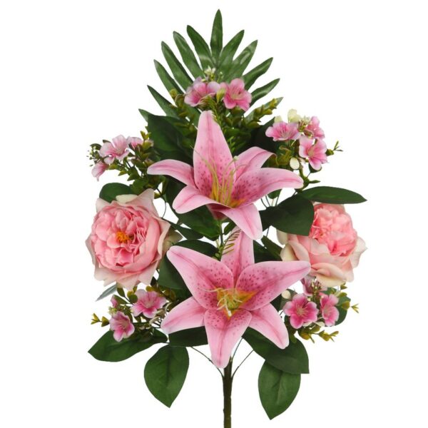 RAMO LILIS Y PEONIAS ARTIFICIAL 55CM - Imagen 7