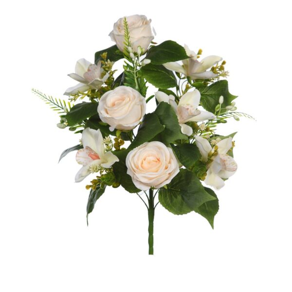 TX9135.01_0 RAMO CYMBIDIUM Y ROSAS ARTIFICIAL 46CM - Imagen 1