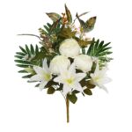 RAMO LILIS Y PEONIAS ARTIFICIAL 55CM