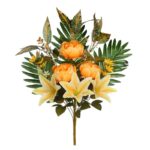 RAMO LILIS Y PEONIAS ARTIFICIAL 55CM - Imagen 3