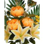 RAMO LILIS Y PEONIAS ARTIFICIAL 55CM - Imagen 4