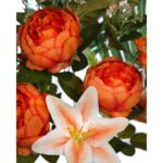 RAMO LILIS Y PEONIAS ARTIFICIAL 55CM - Imagen 6