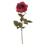 VARA ROSA ARTIFICIAL,  66CM, Ø FLOR 12CM