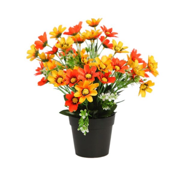 PLANTA MARGARITAS ARTIFICIAL CON MACETA 28CM - Imagen 5