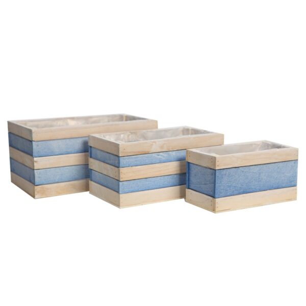 JARDINERA MADERA SET X3 15CM - Imagen 1