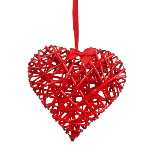 CORAZON LAZO MIMBRE 30CM - Imagen 3
