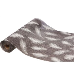 ROLLO TELA CAMINO DE MESA PLUMAS 36 CM