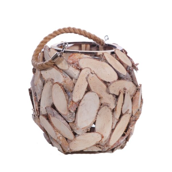 Y0520_0 FAROL PARA VELA PINO 28CM - Imagen 1