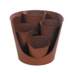 JARDINERA MULTIMACETA METAL 25CM