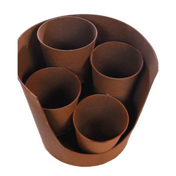 JARDINERA MULTIMACETA METAL 25CM - Imagen 2