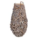 FAROL PARA VELA CORTEZAS MADERA 80CM