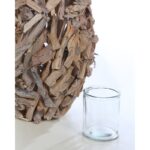 FAROL PARA VELA CORTEZAS MADERA 80CM - Imagen 3