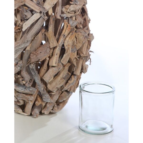 FAROL PARA VELA CORTEZAS MADERA 53CM - Imagen 3