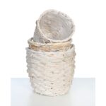 SET 3 CUBRE MACETAS MIMBRE AGA 22CM - Imagen 2