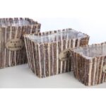 SET X 3 CUBRE MACETA RECTANGULAR 31CM - Imagen 2