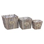 SET X 3 CUBRE MACETAS CUADRADO 20CM