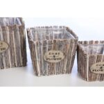 SET X 3 CUBRE MACETAS CUADRADO 20CM - Imagen 2